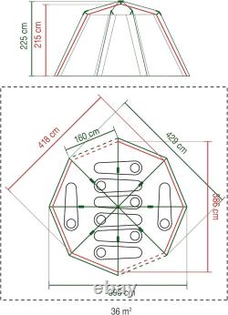 Coleman Octagon 8 Person Dome Tent Glamping Yurt Camping Family Tent