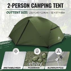 Compact 3-Man Camping Tent with PU Waterproof Coating Ideal for All Seasons