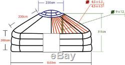 Contemporary Mongolian Yurt- double door & large windows-8.60m diameter