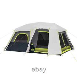 Core 10 Man Person Lighted Instant Cabin Tent Camping Large Family Quick Setup