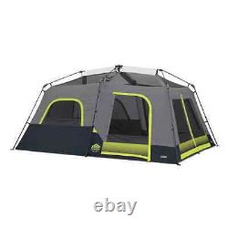 Core 10 Man Person Lighted Instant Cabin Tent Camping Large Family Quick Setup