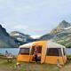 Core 12 Person Camping Dual Entrance Doors And Large Window Cabin Tent In Orange