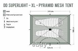 DD SuperLight Pyramid Mesh Tent XL Free USA Delivery