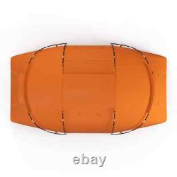 Dome Camping Tent 4-6 Person Sun Shelter Waterproof with Mesh Windows Orange