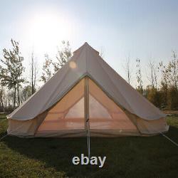 Double Door Bell Tents 6M Large Family Tent Cotton Canvas 4 Season Yurts Camping