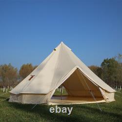 Double Door Bell Tents 6M Large Family Tent Cotton Canvas 4 Season Yurts Camping