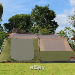 Double layer Tent Trail 8-12 Person Instant Room Cabin Camping Family Large Hike