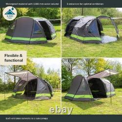 Durable Family Tunnel Tent for 6/12 People Waterproof & Spacious Living Area
