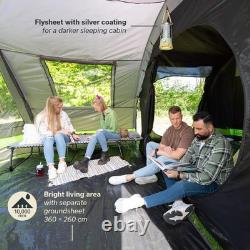Durable Family Tunnel Tent for 6/12 People Waterproof & Spacious Living Area