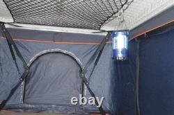 EASY TENT Car Roof Top Tent Grey Large Hard Shell Box Gas Assisted Pop Up