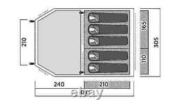 Easy Camp Huntsville 500 5 Man Tunnel Tent Large Family Camping