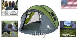 Effortless 4-Person Camping Tent with Automatic Pop-Up and Superior Ventilation Effortless 4-Person Camping Tent with Automatic Pop-Up and Superior Ventilation