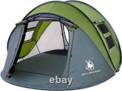 Effortless 4-Person Camping Tent with Automatic Pop-Up and Superior Ventilation Effortless 4-Person Camping Tent with Automatic Pop-Up and Superior Ventilation