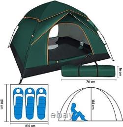 Effortless Automatic Pop-Up Tent for 3-4 Persons Waterproof & UV Protected