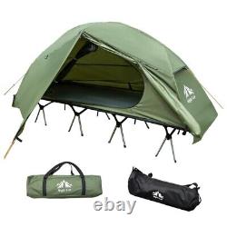 Elevated Camping Sleeping Cot Tent Stay Comfortable and Shielded from Elements