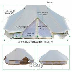 Emperor Twin Ultimate Bell Tent 6x4M Large Space 12persons Waterproof 3 Doors