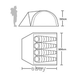 Eurohike 4 Person Cairns 4 Deluxe Nightfall Tent with Bedroom and Porch Area
