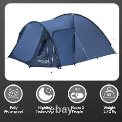 Eurohike Avon 3 DLX Nightfall 3 Man Tent, Festival Essentials, Camping Equipment