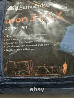 Eurohike Avon 3 DLX Nightfall 3 Person Tent Brand New Never Used