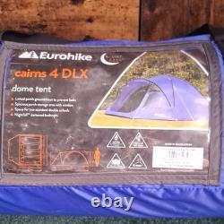 Eurohike Cairns 4 DLX 4 Person Nightfall Dome Tent Blue with Carry Bag