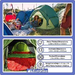 Eurohike Pop 400 Dual Skin Waterproof Tent, Pop-Up Tent, Camping Equipment