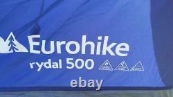 Eurohike Rydal 500 five man berth person family camping tent extra large VGC