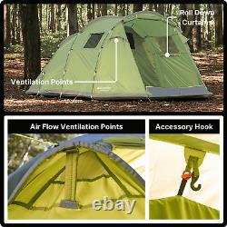 Eurohike Sendero 6 Man Family Tent, Tunnel, Festival Tent, Camping Equipment