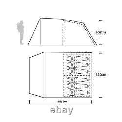 Eurohike Sendero 6 Man Family Tent, Tunnel, Festival Tent, Camping Equipment