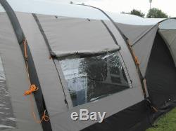 Eurotrail Bergamo Large 3 Rooms Family Tent Inflatable Air Tubes With Canopy