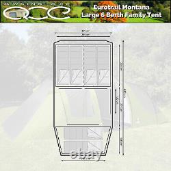 Eurotrail Camp Site Montana Large 6 Berth Family Tent