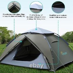 Evajoy Automatic Instant Pop Up 3 Man Camping Tent Family Outdoor Hiking Shelter