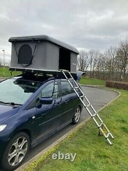 Extra Large Hard Shell Roof Top Tent Dark Grey Material used twice only