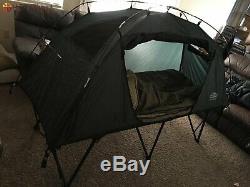 Extra Large Tent Cot Off the Ground Sleep Shelter withRain Fly + Wheeled Carry Bag