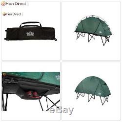 Extra Large Tent Cot Off the Ground Sleep Shelter withRain Fly + Wheeled Carry Bag