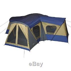 Extra Large Tent Family Camping Heavy Duty 4 Room Adults Hiking Shelter Cabin