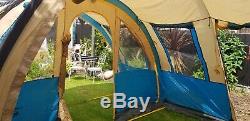 Extra large blue and tan Marechal 7 ft high tunnel tent in excellent condition