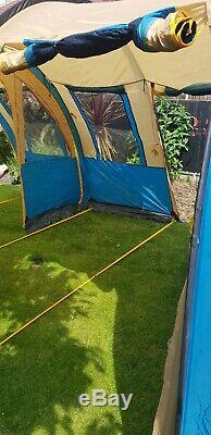 Extra large blue and tan Marechal 7 ft high tunnel tent in excellent condition