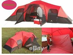 Family 10 Person Camping Outdoor Cabin Tent Hiking Waterproof Large Portable