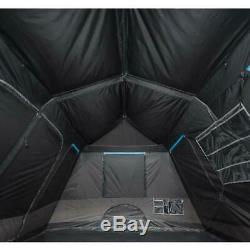 Family 10-Person Instant Cabin Tent Dark Rest Blackout Windows Outdoor Camping