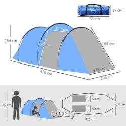 Family 2-Room Camping Tent with Front Porch Weather-Resistant, Easy Setup