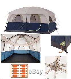 Family Cabin Camping Tent Two 2 Room 10 Person Waterproof Large Dome Heavy Duty