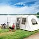 Family Camping Tunnel Tent 4man Shelter Bedroom Hiking Festival Backpacking Tent