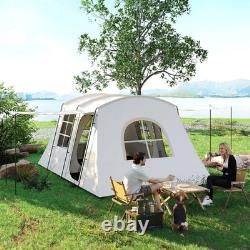Family Camping Tunnel Tent 4Man Shelter Bedroom Hiking Festival Backpacking Tent