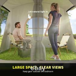 Family Camping Tunnel Tent 4Man Shelter Bedroom Hiking Festival Backpacking Tent