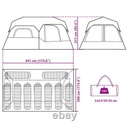 Family Tent 9-Person Lightweight Dome Tent Quick Release Waterproof vidaXL
