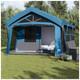 Family Tent Blue Polyester 620x322x240cm Xl Large Waterproof Camping Shelter