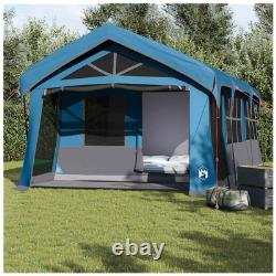 Family Tent Blue Polyester 620x322x240cm XL Large Waterproof Camping Shelter
