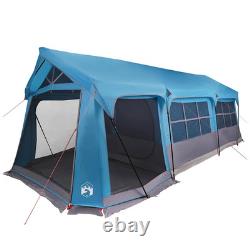 Family Tent Blue Polyester 620x322x240cm XL Large Waterproof Camping Shelter