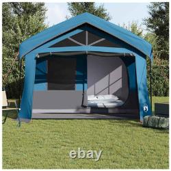 Family Tent Blue Polyester 620x322x240cm XL Large Waterproof Camping Shelter