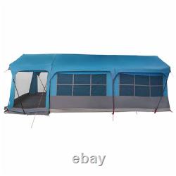 Family Tent Blue Polyester 620x322x240cm XL Large Waterproof Camping Shelter